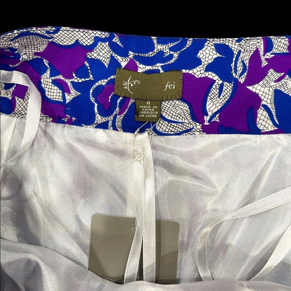 NWT Anthropologie Fei Scattered Sequins Floral Silk Skirt. Size 4 - Picture 3 of 9